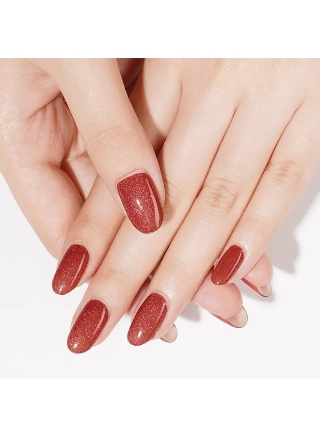 مجموعة كاملة من ملصقات جل الأظافر الممتازة مع معالجة بالأشعة فوق البنفسجية/LED | مجموعة عالية الجودة مع مبرد أظافر، ووسادات تنظيف، وأدوات خشبية، بجودة صالونات التجميل، سهلة الإزالة - Image 3